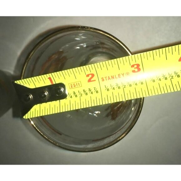 Set of 4 Frosted glass Glasses with GOLD FOIL Leaf Art Imprints and Accents - Picture 7 of 8